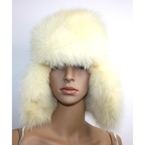 Mitchie's Matchings HAT Fur & Leather Shadow FOX Winter Trapper Canada Vintage - Picture 2 of 14